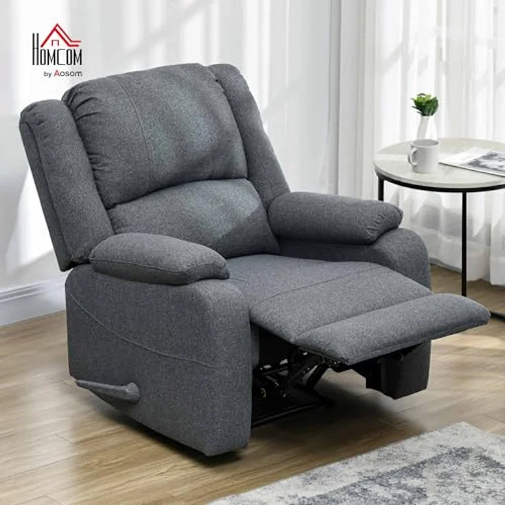 HOMCOM Relaxsessel mit Liegefunktion, Liegesessel bis 150 kg Belastbar (Fernsehsessel, 1-St, Ruhesessel), für Wohnzimmer, Schlafzimmer, Braun – Bild 3