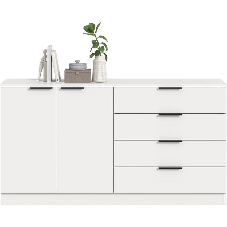 Kommode (B/H/T: 148x80x35 cm) in weiß – Bild 5