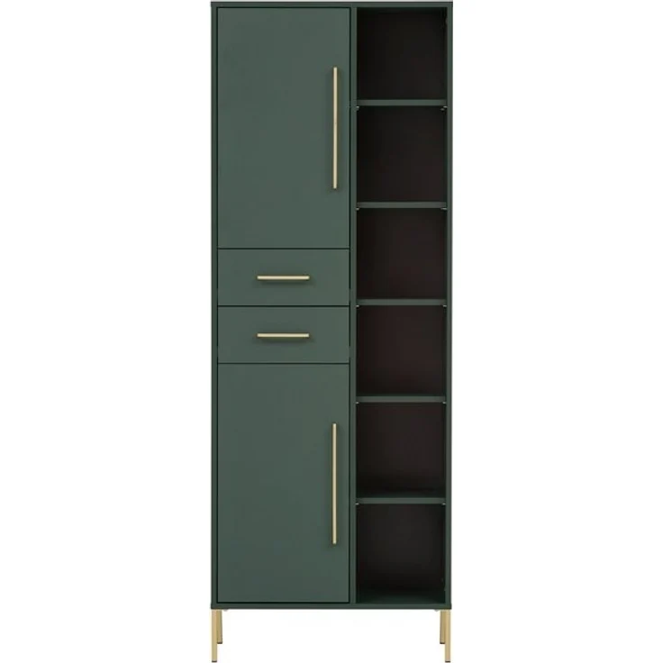 Lomadox Hochschrank KELLA-80 mit offenen Fächern in waldgrün, B/H/T: ca. 67,1/184,3/33,1 cm – Bild 4