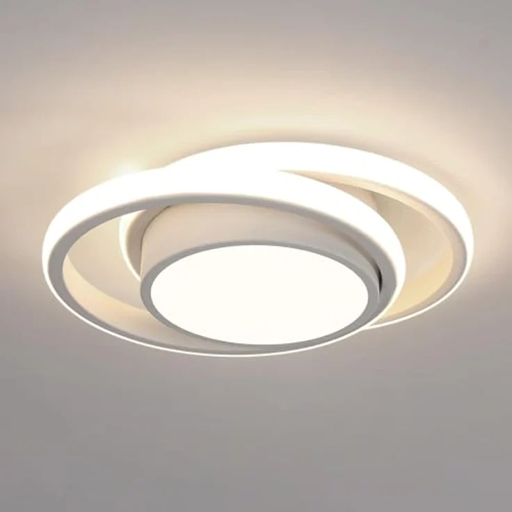 Comely Deckenlampe LED, 32W LED Deckenleuchte Rund, 2350LM Modern LED Deckenlampe für Schlafzimmer Badezimmer Küche Gang Balkon, 4500K Neutrales Licht Durchmesser 280mm – Bild 2