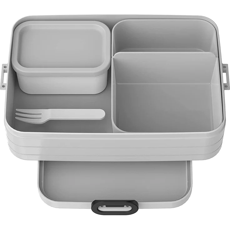 Mepal 2-tlg Limited Edition Bento-Lunchboxen Cool Down Set Take A Break Groß – Brotdose mit Fächern, geeignet für bis zu 8 Butterbrote, TPE/pp/abs, 0 mm Cool Grey / Grau – Bild 2