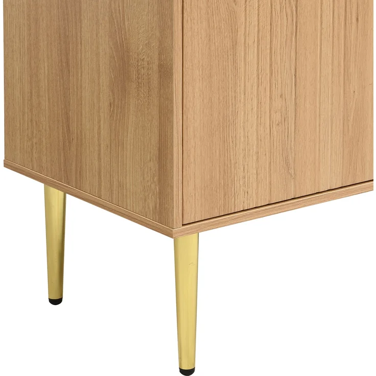ZUBALIYA Sideboard 140x38x75 cm, aus MDF, Natur – Bild 24