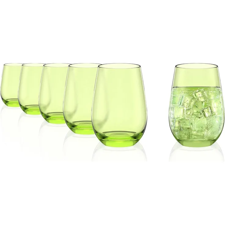 Stölzle Lausitz ELEMENTS Becher 465 ml grün 6er Set