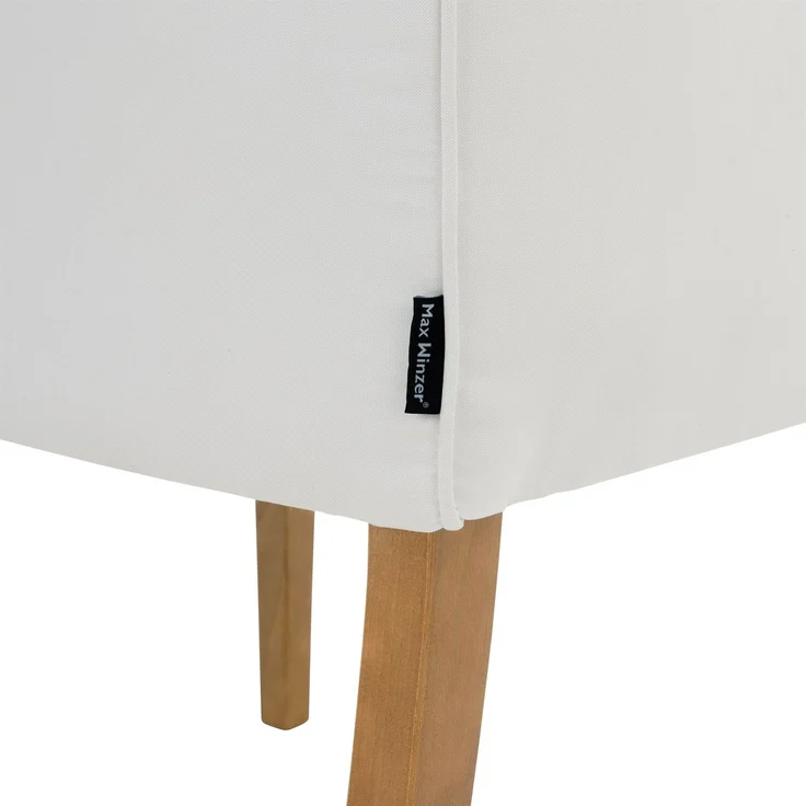 Polsterstuhl Katryn Flachgewebe creme – Bild 5