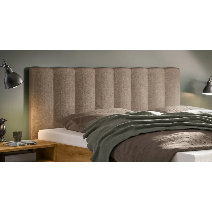 Hasena Bett Donata Bergamo Wildeiche gepolstert 140x200 cm, Komforthöhe 25 cm – Bergamo – Bild 3
