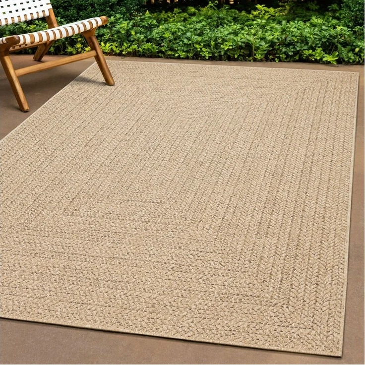 the carpet Outdoorteppich Kansas, rechteckig, Höhe: 1 mm, moderner robuster In und Outdoor Teppich Jute Look – Bild 1