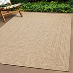 the carpet Outdoorteppich Kansas, rechteckig, Höhe: 1 mm, moderner robuster In und Outdoor Teppich Jute Look