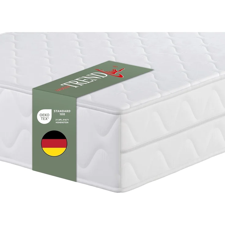 Badenia Trendline BT100 2-in-1 Duo XXL orthopädische 7-Zonen Komfortmatratze, 22 cm hoch, Härtegrad 3 und 4, 100x200, Öko-Tex Zertifiziert, produziert nach deutschem Qualitätsstandard