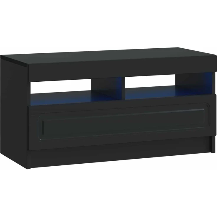 vidaXL 5-teiliges LED TV Schrank Schwarz Holzwerkstoff 3417000 – Bild 3