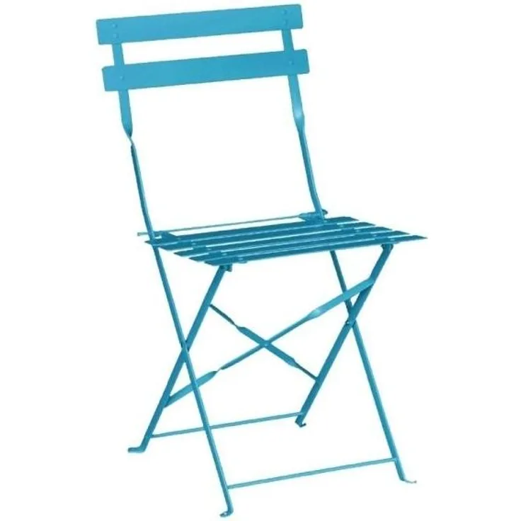 Bolero Klappbare Terrassenstühle Stahl Azurblau