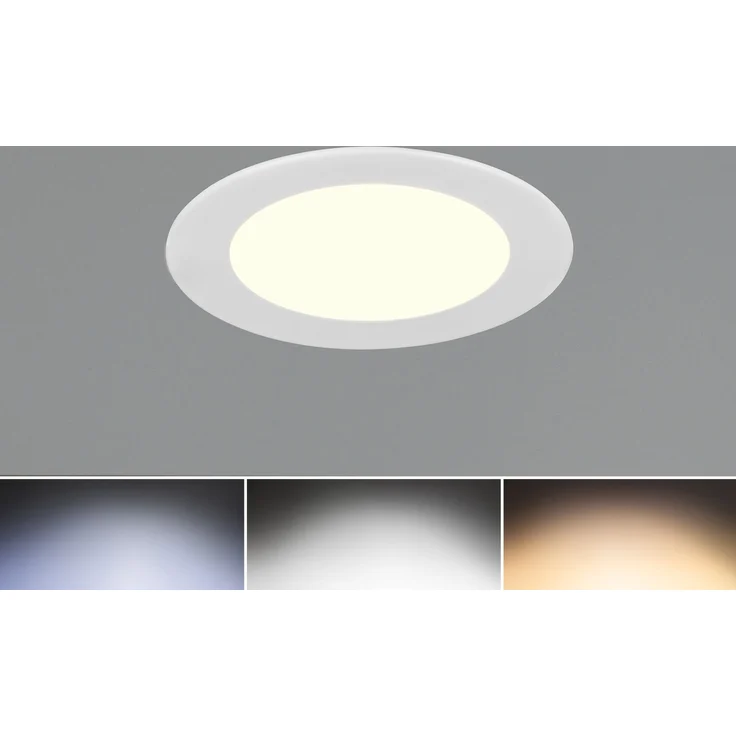 LED Einbaustrahler KIBO 230V mit 3 Lichtfarben inklusive Tageslichtweiß, Ø 12cm – Bild 1