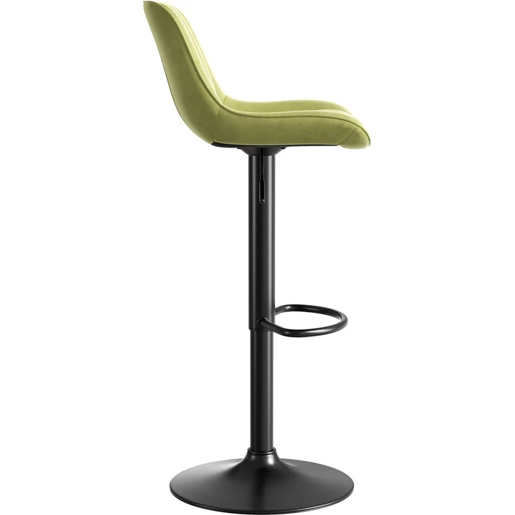 Grün Esszimmer-Barhocker-Drehstühle, 4er-Set – samtbezogen, höhenverstellbar, 360°-Schwenkfunktion--Grün--47x46x87cm--YOUDENOVA – Bild 5