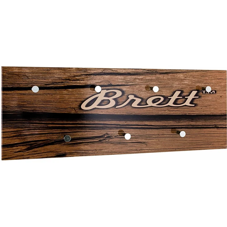 HAKU Möbel Wandgarderobe Chrom, Motiv, MDF, Metall - Maße: B 80 cm x H 30 cm x T 6 cm, Style: Modern – Bild 1