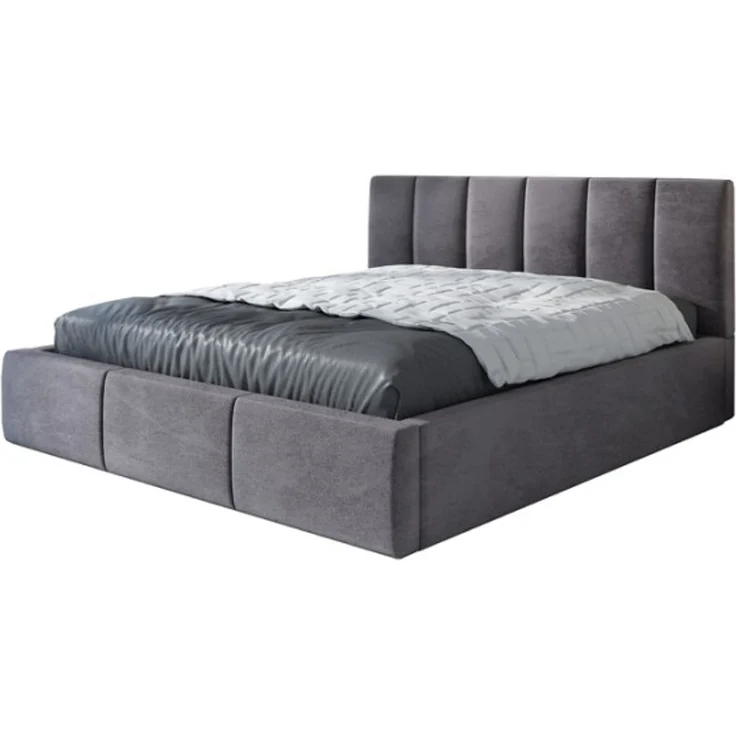 Polsterbett LISI 120x200 mit Matratze, Bettkasten und Lattenrost. Farbe: Grau 16 – Bild 1