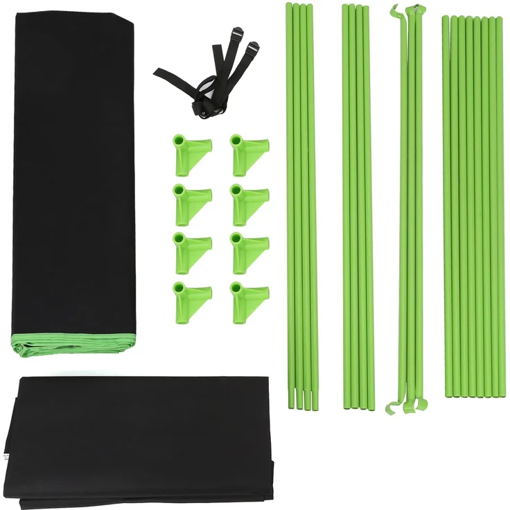 Eikuavons Growbox Indoor Pflanzzelt mit Reißverschluss, Kabelöffnungen und reflektierender Innenfolie 100x100x200cm, Polyestergewebe, schwarz – Bild 7