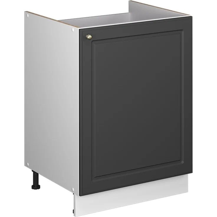 Spülenunterschrank Fame-Line Anthrazit-Gold Landhaus/Weiß 60 cm Vicco – Bild 1