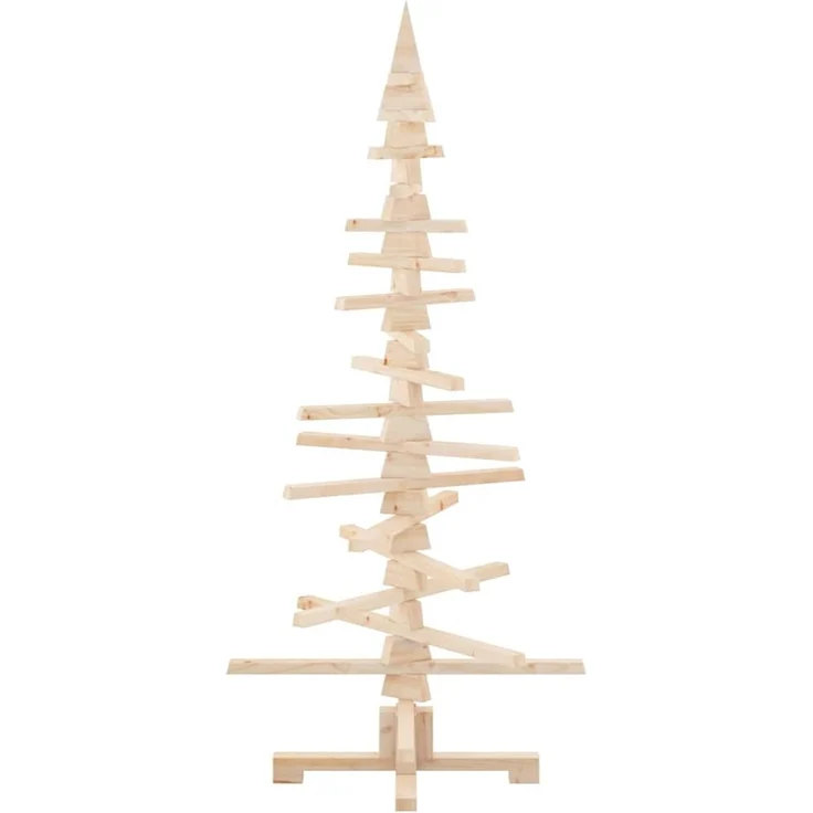 vidaXL Holz-Weihnachtsbaum zur Dekoration 150 cm Massivholz Kiefer 4103971 – Bild 4