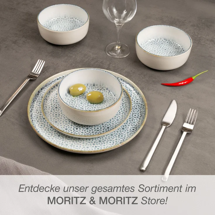 Moritz & Moritz ALHAMBRA Geschirrset 18tlg, 6 Personen, Blau – Bild 8