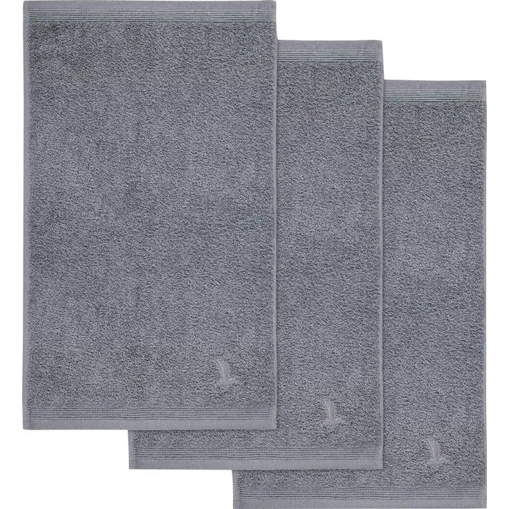 möve Superwuschel Gästetuch 30x50 cm aus 100% Baumwolle, stone 3er Set