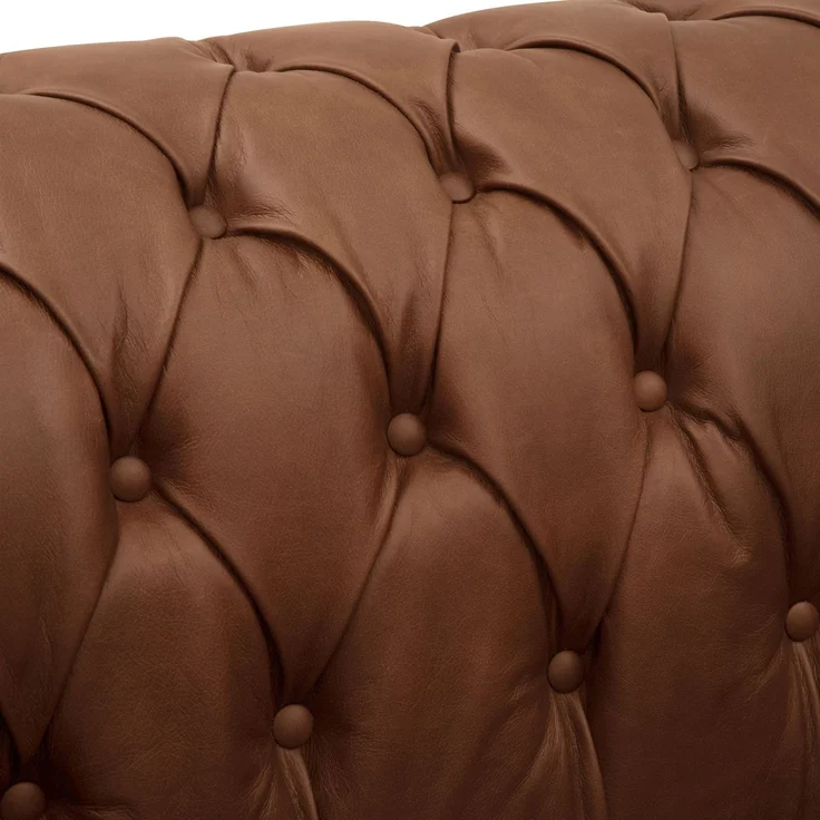 Sofa 2-Sitzer Kath Echtleder (Antikoptik) cognac – Bild 5