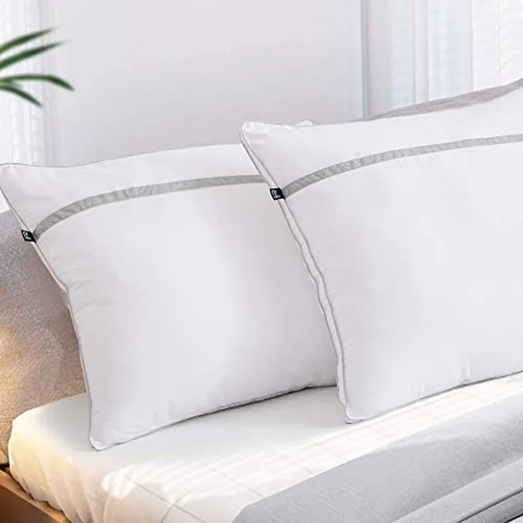 BedStory Kissen, 60x60 cm, 2 Stück, milbendicht und hypoallergen, aufblasbares Kissen mit Füllung aus 3D-Polyesterfaser, bequem und atmungsaktiv und kann als Sofakissen verwendet Werden