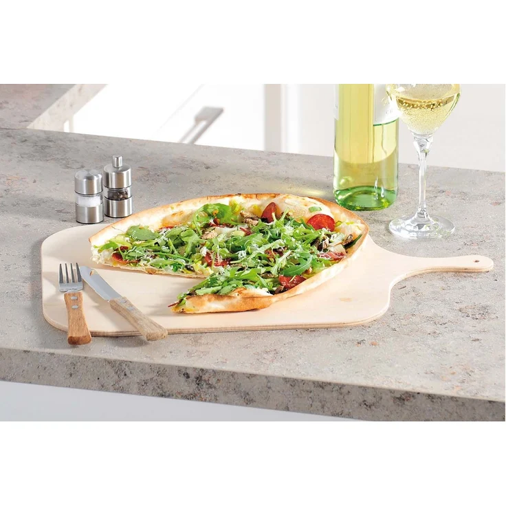 KESPER 68208 Flammkuchenbrett, 52 x 32 x 0,9 cm, Pappel / Pizzabrett – Bild 2