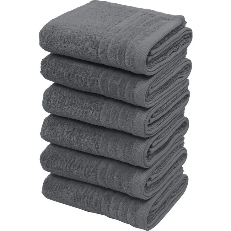 OTTO home Handtücher Sanremo Premium, Premium Handtücher, 600 gr/m², 50x100cm, Frottier (Set, 6-St), mit Bordüre, flauschig & weich, dicke Qualität, 5 Jahre Garantie