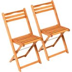 MERXX Gartenstuhl Porto (Set, 2 St), 2er Set, Eukalyptusholz, klappbar, braun
