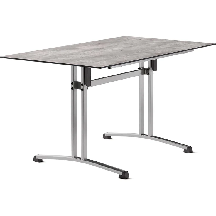 Sieger 5360-21 Boulevard-Klapptisch mit Polytec Tischplatte, Stahlrohr Schiefer / Anthrazit 80 x 117 x 120 cm – Bild 1