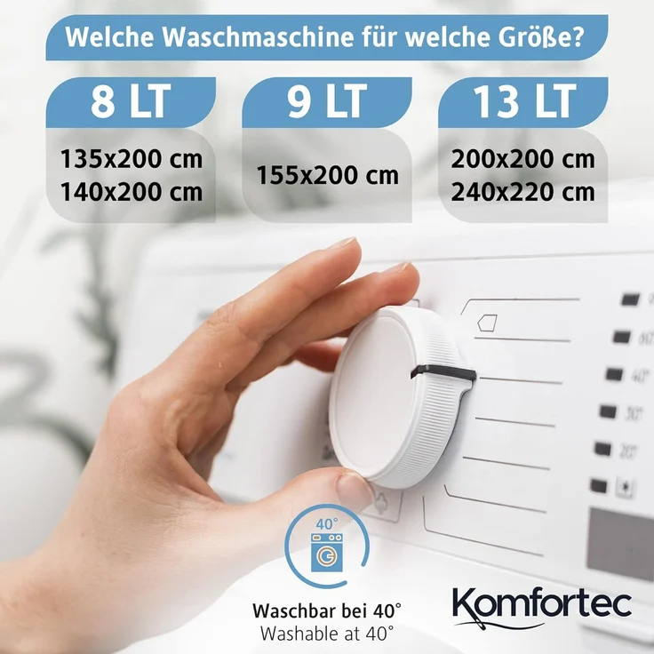Komfortec Winterdecke 135x200 cm, warme Bettdecke für Winter, Decke Antiallergisch Blanket, Weiß – Bild 6
