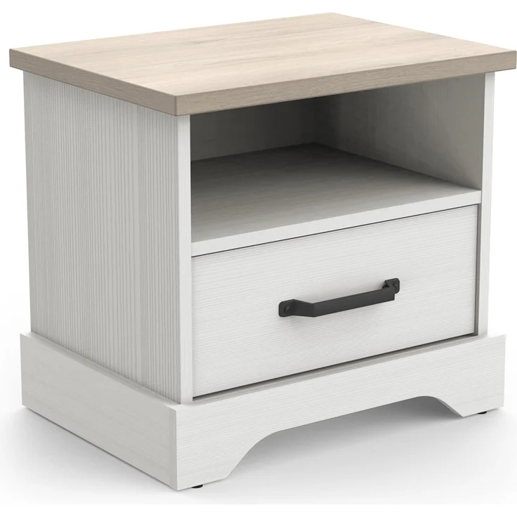 Calicosy 'COTTAGE' Nachttisch mit 1 Schublade und 1 Fächer, weiß, Cottage - Weiß – Bild 1