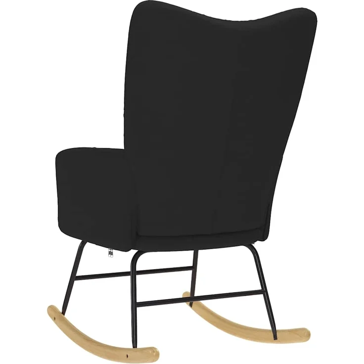 vidaXL Schaukelstuhl Schwarz Stoff 4016791 – Bild 4
