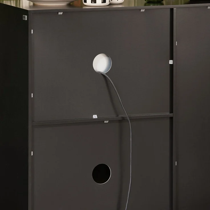 SoBuy FSB78-SCH Kücheninsel, MDF, Lackiert, Schwarz, 88,5 x 89 x 40 cm – Bild 9