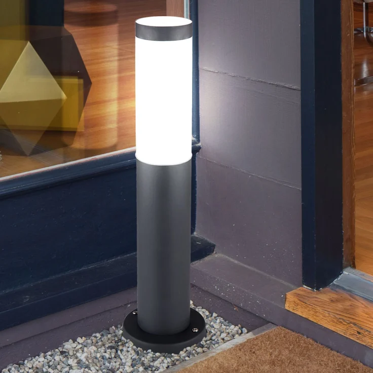 2er Set LED Sockelleuchte, Edelstahl anthrazit, Höhe 45 cm – Bild 10
