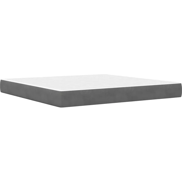 vidaXL Bettgestell mit Matratze Dunkelgrau 200x200 cm Samt 3415073 – Bild 5