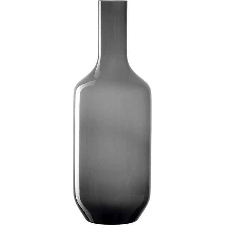 Leonardo Vase Milano, Dekovase, Blumenvase, Kalk-Natron Glas, grau, 39 cm, 041745