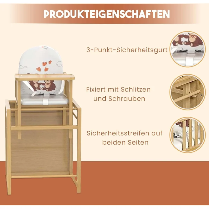 Best For Kids Kombihochstuhl Victoria - leicht umbaubar zur Stuhl-Tisch-Kombination – Bild 6