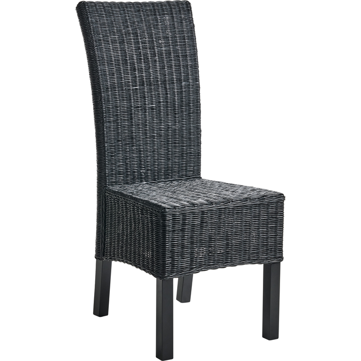 Esszimmerstuhl 2er Set ANDES Rattan Schwarz – Bild 5