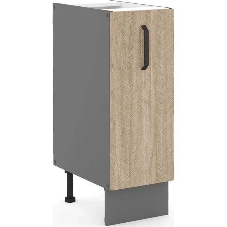 Küche SCANDI Unterschrank 30 cm Fischgrät Schrankauszug Küchenzeile Küchenblock