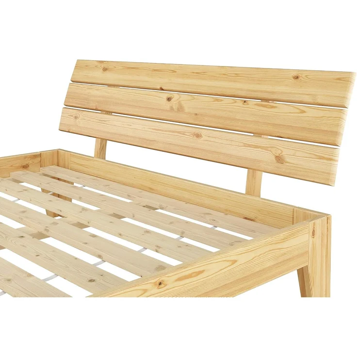 Erst-Holz Einzelbett Kieferbett natur Massivholz Futonbett 120x200 mit Rollrost 60. 62-12 – Bild 7