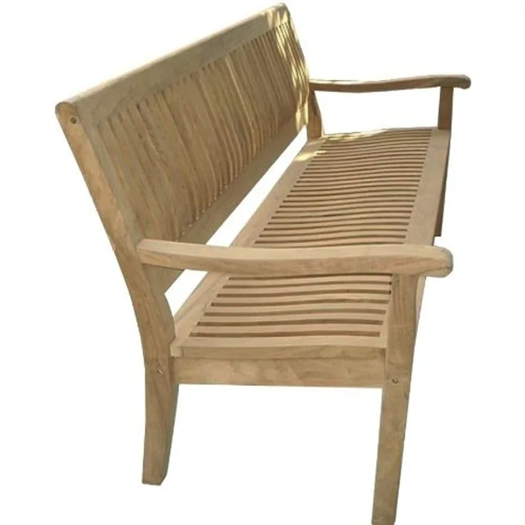 Premium Teak Gartenbank Kingsbury Teakbank Parkbank Armlehnen nachhaltig 150cm