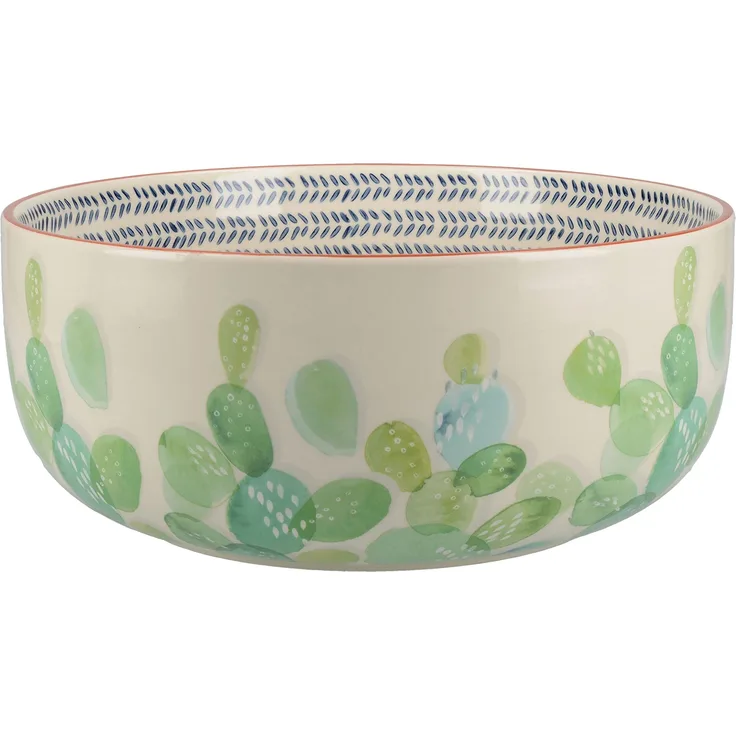 Mikasa Drift Salatschüssel, Keramik-Salatschüssel, spülmaschinenfeste Schüssel für Salat, handbedruckte Drift-Kollektion, 1 Stück