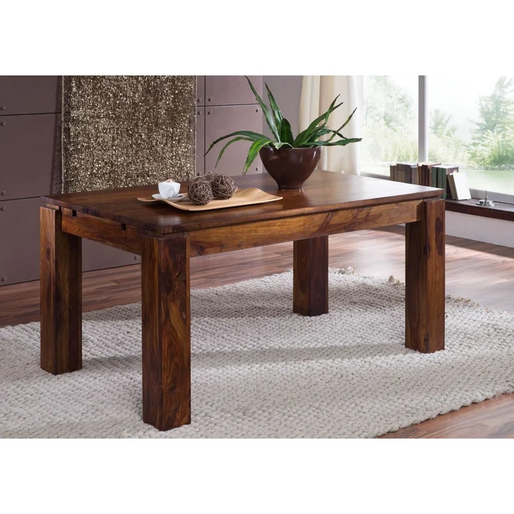 Esstisch mit Ansteckplatten Sheesham 180-220/260 x 90 x 76 life honey lackiert METRO LIFE #159 – Bild 8