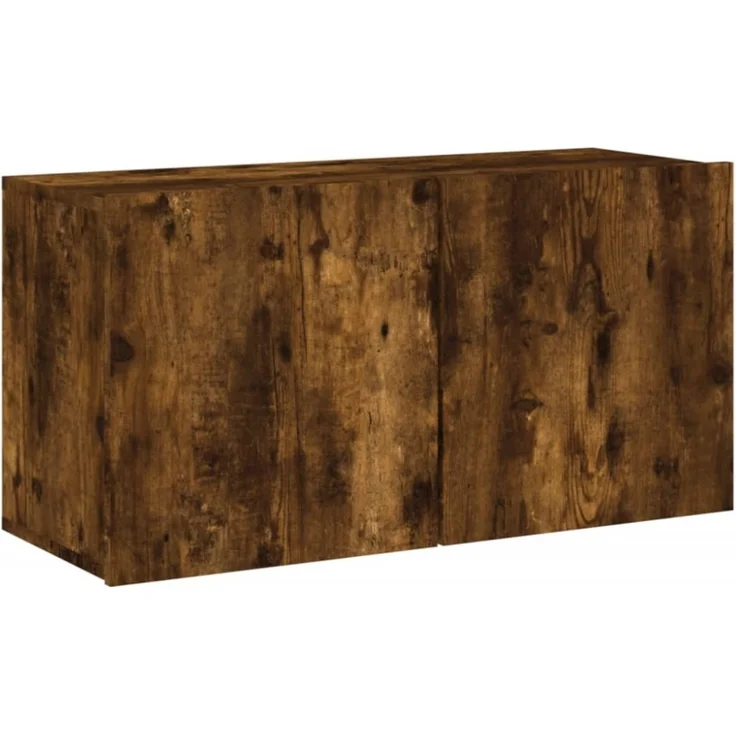vidaXL 4-tlg. Wohnwand Räuchereiche Holzwerkstoff 3216432 – Bild 7