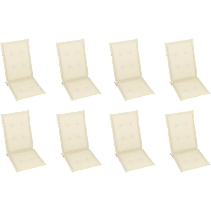 vidaXL Verstellbare Gartenstühle mit Auflagen 8 Stk. Massivholz Teak 3072543 – Bild 9