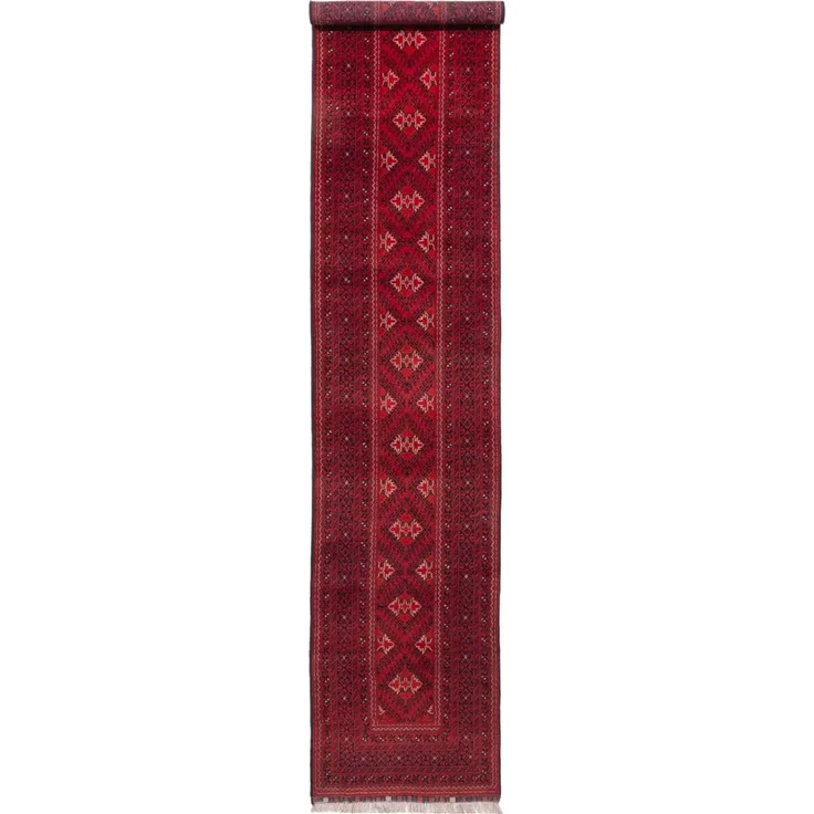 Läufer Afghan - 388 x 77 cm - rot