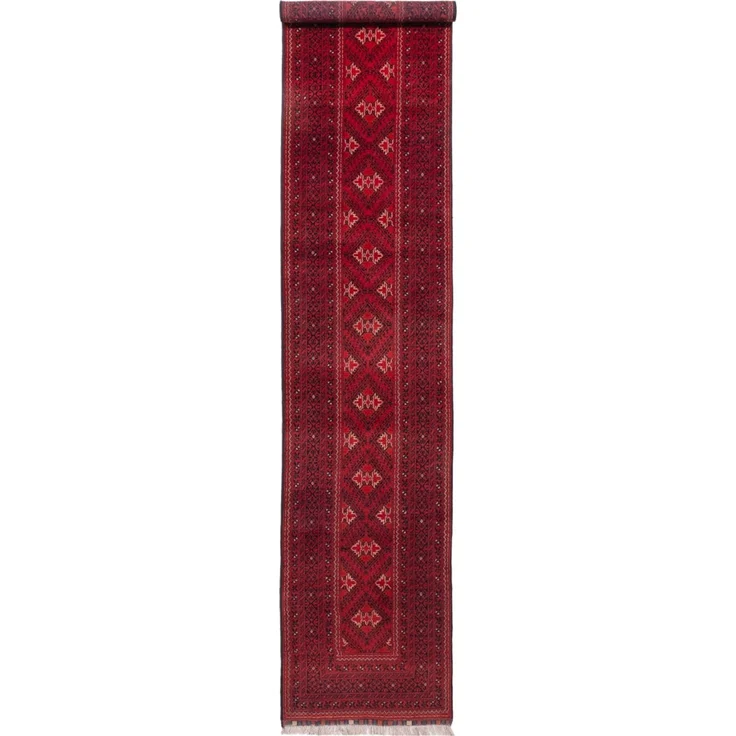 Läufer Afghan - 388 x 77 cm - rot – Bild 1