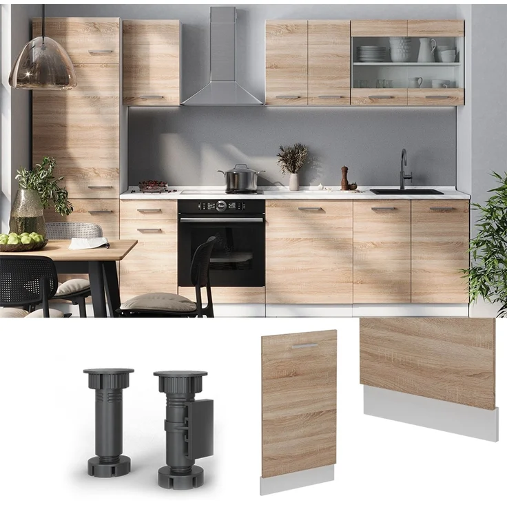 Geschirrspülblende R-Line Sonoma 45 cm ohne Arbeitsplatte Vicco – Bild 3