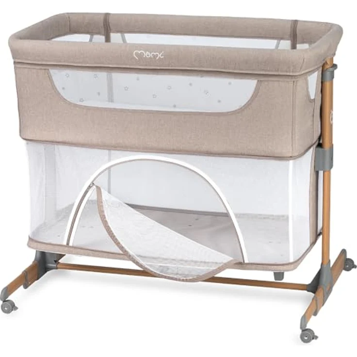 MoMi SMARTBED 4-in-1 Kinderbeistellbetten bis 15 kg, Beistellbett für Babys mit Matratze, Höhenverstellbar – Bild 2
