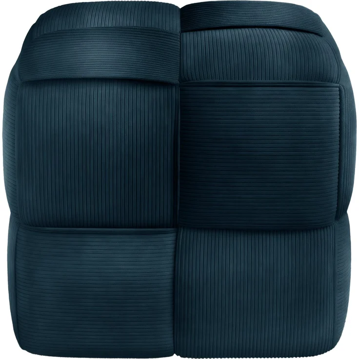 CLP Sitzhocker Forinta, hochwertiger Cordstoff, moderner Stil, bequem und elegant,Farbe:dunkelblau – Bild 5